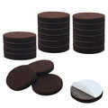 uxcell 20pcs Furniture Pads Round 7/8" Dia Self-Stick Non-slip Anti-scratch Felt Pads Home Floors Protector Dark Brown - size: 25 x 5mm