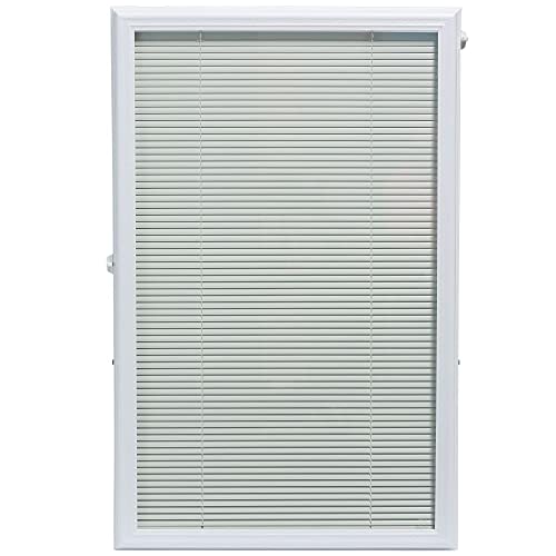 ODL Add On Blinds for Raised Frame Doors - Outer Frame Measurement 24" x 38" - Home Improvement - Easy to Install, Use and Maintain - Innovative Window Shades Behind The Tempered Safety Glass Panels - size: 24"W x 38"H