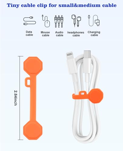 13 PCS Silicone Magnetic Cable Ties, Reusable cord Organizer clips - size: 13-PCS