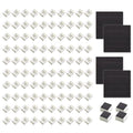 100Pcs Watercolor Half Pans Empty with Magnetic Stripe,Plastic Palette Tins - color: 100 Half Pans