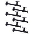 3/4" Industrial Pipe Shelf Brackets, Black Iron Wall Mounted DIY Shelving Brackets Hanging Custom Pipe Brackets for Floating Shelves (6, 12 Inch) - size: 12 Inch