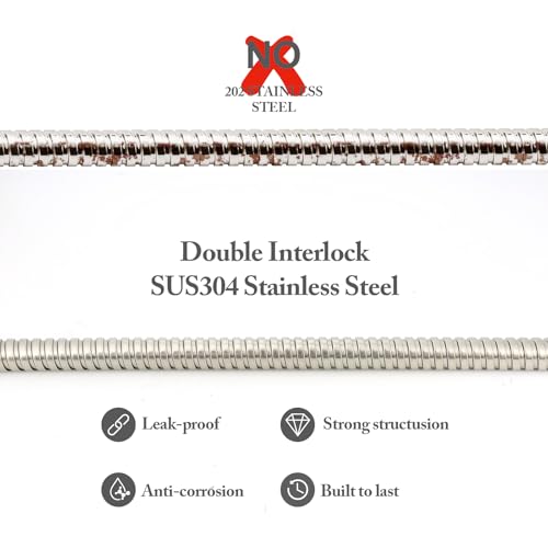 79 Inch Shower Hose Replacement, Stainless Steel, Brushed Nickel - color: 79"-Brushed Nickel