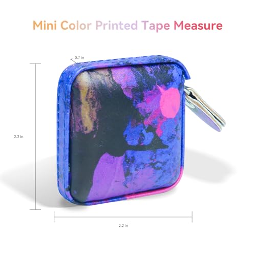 Mini Retractable Soft Tape Measure for Sewing, Fabric, Body Measurements - Sunset - color: Purple sunset