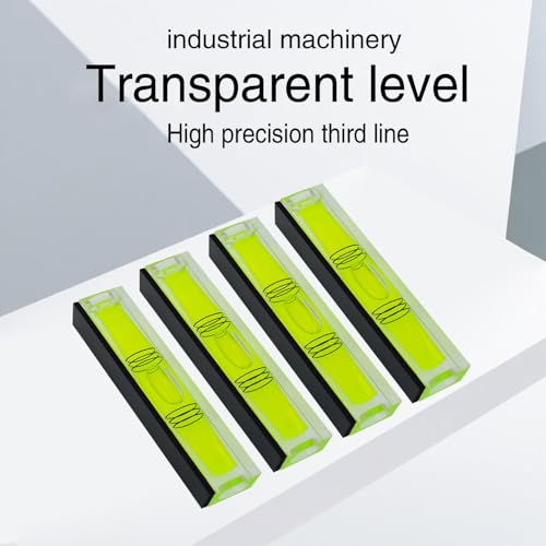 High precision mini bubble, double line small level bubble, three line flat ball, household level ruler can be turned 180 degrees (Magnetic, 80 * 17 * 15mm（4PCS)) - size: 80*17*15mm（4PCS)