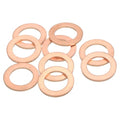 MECCANIXITY 9Pcs Flat Washer, M14 Copper Washers Copper Sealing Ring Crush Washer Kit Assortment, 14mm ID, 22mm OD, 1.5mm Thick for Bolts Screws Machinery Repair - size: 14mmx22mmx1.5mm