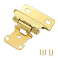 20 Pack (10 Pairs) 1/2 Inch Overlay Partial Wrap Hinges Brass Gold - color: Brass Gold, size: 20 Pack (10 Pairs)