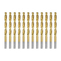 uxcell 12pcs Titanium Twist Drill Bit 15/64" Drilling Dia High Speed Steel Drills for Hardened Metal, Stainless Steel, Cast Iron, Wood, Plastic - size: 15/64 inch