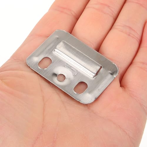 BESPORTBLE Stainless Steel Wall Panel Buckles Integrated Wall Panel Clamps for Furniture Fixing Brackets Hardware Kit Hanging Clips for Shelf Mounting 1.57 X 1.18 X 0.15 in