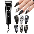 Makartt 3D Nail Gel, 15g Black Sculpting Gel Glue for Molding and Drawing - color: A03-Noir