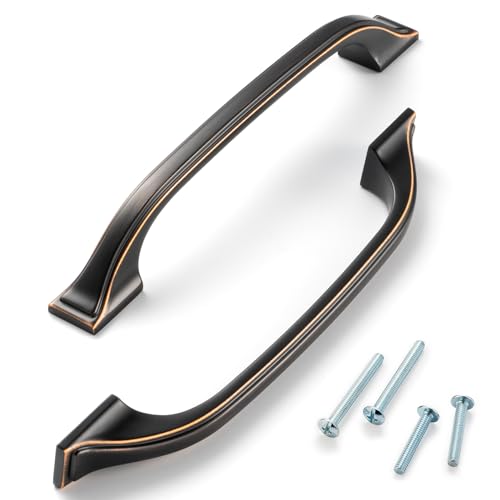 5 Inch Oil Rubbed Bronze Cabinet Pulls Arch Handles 10 Pack P2409 - color: Oil Rubbed Bronze, size: 5" Hole Centers-10 Pcs