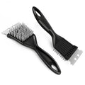 Wire Brush with Scraper for Paint Removal Rust Cleaning 2-Pack Versatile Stainless Steel Bristle Brush for Cleaning Grill Stains Welds Moss and More - size: 8 inch (2-Pack)