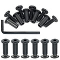 40 Sets Black Furniture Connector Bolts M6x20mm Binding Screws for Wood - color: M6x20mm-Black-D