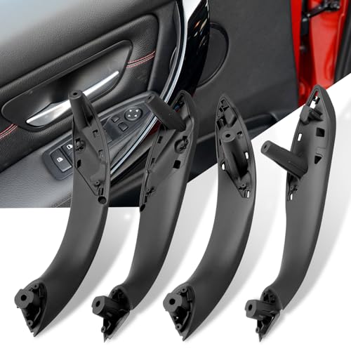 Jaronx Compatible with BMW Door Handles Replacement for 320i,325i,328i,330i,335i,340i F30/F31/F80 M3, 4PCS Driver Side and Passenger Side Interior Door Pull Handle Replacement(NOT for 4 Series) | 320i,325i,328i,330i,335i,340i 4PCS Driver Side and Passenge