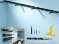 53'' Heavy-Duty Hidden Floating Shelf Bracket – 210 LBS Max Load (Mounted on Studs), Floating Mantel Bracket for Fireplace & Wall Shelves, Includes Easy Installation Kit（53 inch Brackets） - size: 53 Inch - With Ease Kit