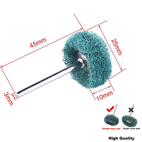 82PCS 1Inch Polishing Kit, Buffing Kit - Professional Wool Fabric Cotton Kit (50PCS) & Abrasive Set (32PCS) Mounted 3mm Shank for Rotary Tool Accessories