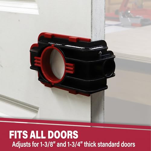 Milescraft 1337 Lock Mate - Door Lock Installation Kit with Jig for Wood/Metal Doors, 1-3/8" to 1-3/4" Thickness. Bi-Metal Cobalt Hole Saws Included