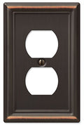 Amerelle 149DDB Chelsea Wallplate, 1 Duplex, Steel, Aged Bronze, 1-Pack - color: Aged Bronze, size: 1 Duplex