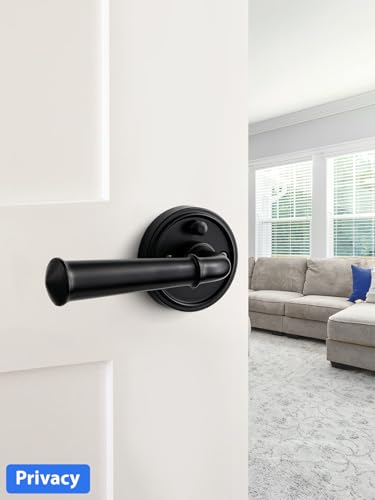 Door Handle Black Privacy Door Lever Black DoorHandle, 1 Pack - color: Black
