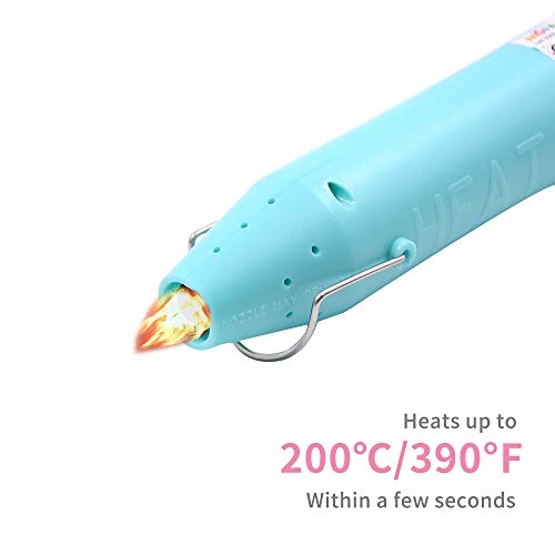 mofa Resin Heat gun,6.6ft Cable 300W Hot Air Gun for Crafting,Acrylic Paint Dryer Multi-Purpose Electric Heating Nozzle (Blue) - color: Blue