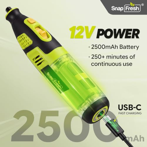 SnapFresh 12V Cordless Rotary Tool Kit, 32,000 RPM, 111 Accessories - size: 12