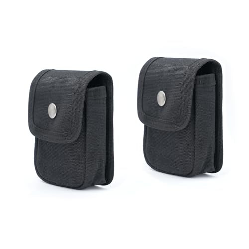 Tintirs 2 Pack EDC Belt Pouches for Men Women, Compact Holster Pouches Waist Bags with Belt Loop for Fishing, Hiking, Camping, Durable Snap Closure, Premium Waxed Canvas