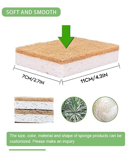Coconut Fiber Sponges – Natural & Biodegradable. 100% Eco-Friendly