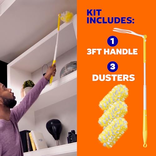 Swiffer Duster Kit with 3 ft Extendable Handle