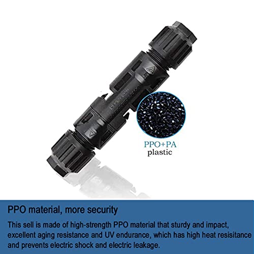 10 Pairs Solar Connectors M-C-4 Male/Female IP67 Waterproof Solar Panel Cable Connectors with Spanners - color: 10pair MC4+ 1 pair Spanner
