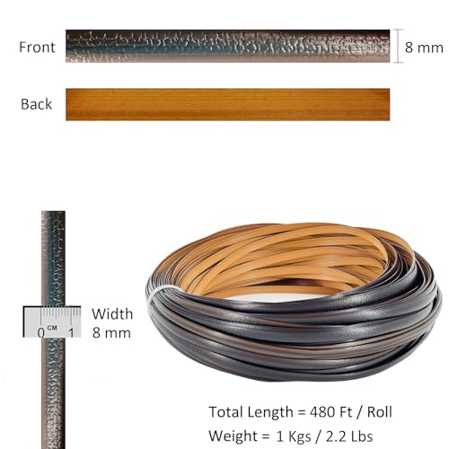 480 Ft Wicker Repair Kit, Plastic Wicker Repair Supplies, Mixed Dark Brown, Synthetic Rattan Replacement Material for Patio Wicker Furniture Sofa Chair Repair - color: Mixed Dark Brown, size: 2.2 Lbs