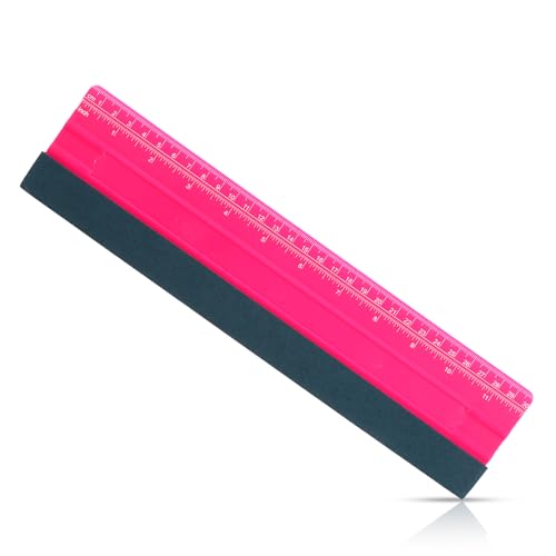 Wallpaper Smoothing Tool, Professional Vinyl Squeegee with Ruler Felt Squeegee for Vinyl Decals Sticker Paper Wallpaper Window Film Tools (12inch) - size: 12inch