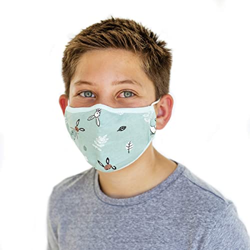 Tub Cubby Cute Face Masks for Kids | 3-Pack | 100% Cotton | Fun Animal Prints