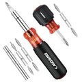 ARROW 2 PCS S2 Steel Screwdriver & Nut Driver Set, Standard & Stubby - size: 11-in-1 Standard & 5-in-1 Stubby, style: 2-Piece Set
