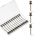 Watersay 50 Pcs Double Headed Picture Hanging Nails, Bronze, Gongzi - color: Bronze, style: Gongzi