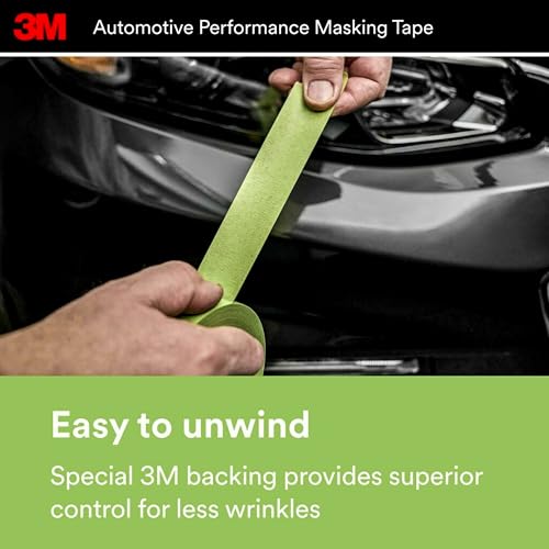 3M Automotive Performance Masking Tape, 36 mm x 32 m, 6/case (Pack of 6) - size: 36 mm x 32 m (Pack of 6)