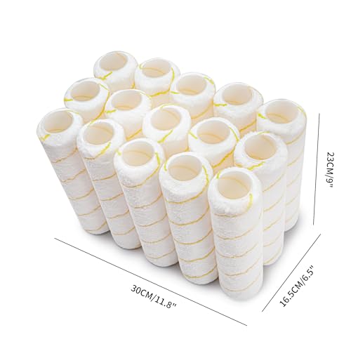 VOOMEY 9 Inch Microfiber Paint Roller Covers, 3/8" Nap 15PCS - size: 9 inch 15pcs