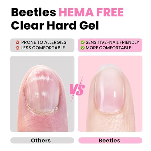 Beetles Hard Gel Jelly Pink, 30g 9 in 1 HEMA-Free Builder Nail Gel - color: Jelly Pink HEMA-Free 30 g