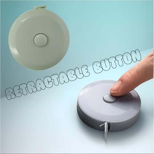 Sewing Retractable Measure Tape | Soft Fabric & Body Measuring for Accurate Sewing and Body Measurements | Durable Cloth Tape Measure with Retractable Design Double Sided Measuring cm and inches