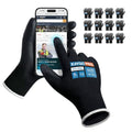 KAYGO Safety Work Gloves, PU Coated, 2-Finger Touchscreen, KG11P - color: Black (Touch Screen), size: X-Large