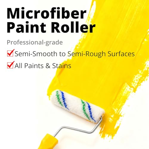 4" Small Paint Roller 4 Inch,1/2" Nap with Roller Handle,61 Pack - size: 60 Pack 4"Roller 1/2 Nap+Handle