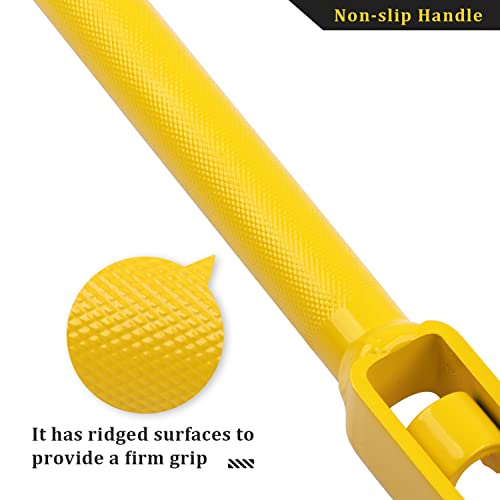 Winch Bar, 40" Combination Winch Bars with Square Head, Black & Yellow - color: Black & Yellow, size: 1 Pack