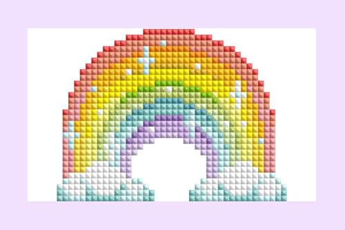 DIAMOND ART CLUB Mini Dazzles - Rainbow Diamond Art Kits for Adults - color: Rainbow