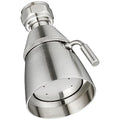 Angle Simple Shower Head High Flow, Brass Shower Sprayer, Brushed Nickel - color: Brushed Nickel