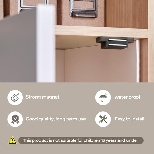 Tonitrui Cabinet Magnetic Catch Door Latch 25LB for Kitchen Drawer Magnets to Stay Closed Magnetic Catch Closet for Drawer（Black 24 Pack） - color: Black, size: 24 Pack