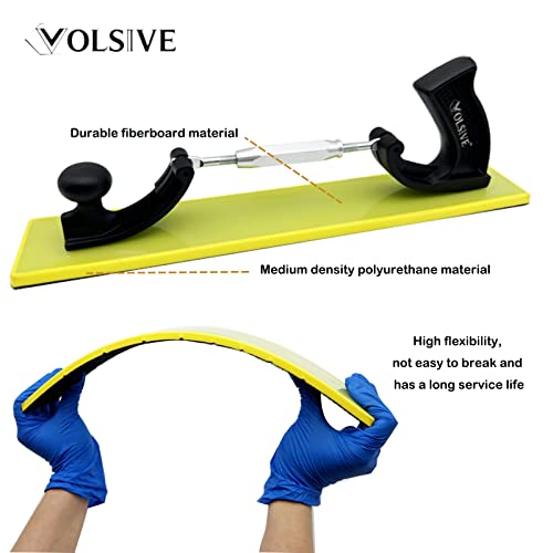 VOLSIVE Adjustable Sander Longboard Flexible Hand Sanding Blocks with Hook & Loop Backing Handle Sander, 7x42cm - color: Sanding Block, size: Adjustable 70*420mm