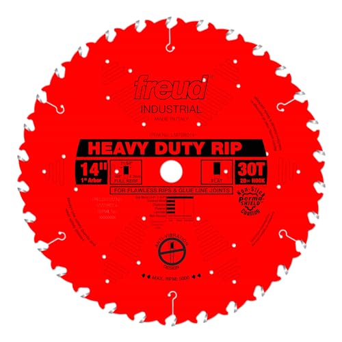 Freud LM72R014: 14" x 30T Heavy-Duty Rip Blade - style: 14-Inch 30 Tooth FTG Ripping Saw Blade with 1-Inch Arbor and PermaShield Coating