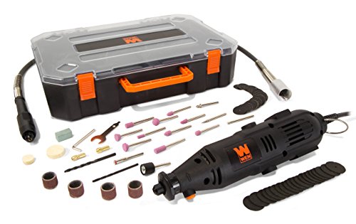 WEN 23103 1-Amp Variable Speed Rotary Tool with 100+ Accessories, Carrying Case and Flex Shaft - style: Corded