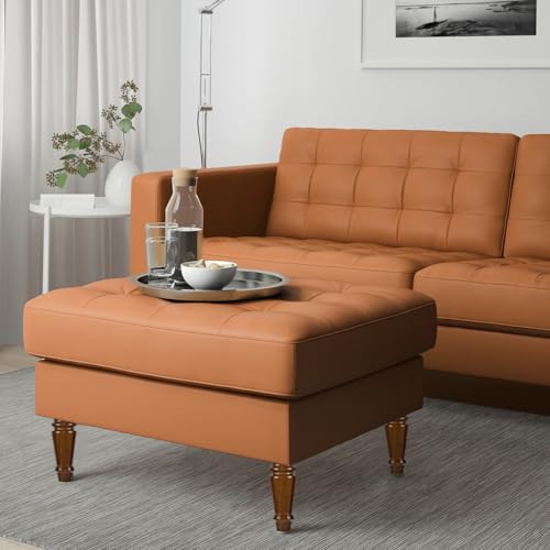 Maricome Wood Furniture Legs 6 inch Replacement Feet Set of 4 Pre-drilled M8 Bolt Ottoman Chair Cabinet Dresser Wooden Legs Mid Century Screw in - color: 6 Inch Walnut
