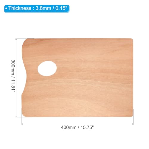PATIKIL 12"x16" Wooden Paint Palette Wood Painting Color Mixing Square 2Pcs - size: 12" x 16"