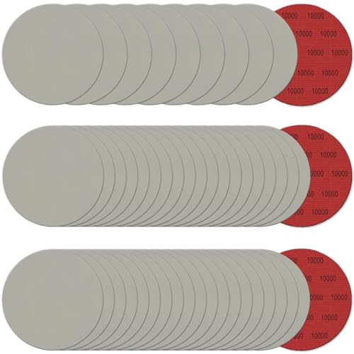 6 Inch 50 Pcs Wet Dry Hook and Loop Sanding Discs, No Hole, 10000 Grit - style: Grit 10000
