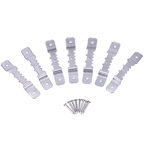 eBoot Sawtooth Picture Frame Hanging Hangers Double Hole with Nails, 100 Pack